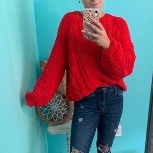 Red Chunky Sweater